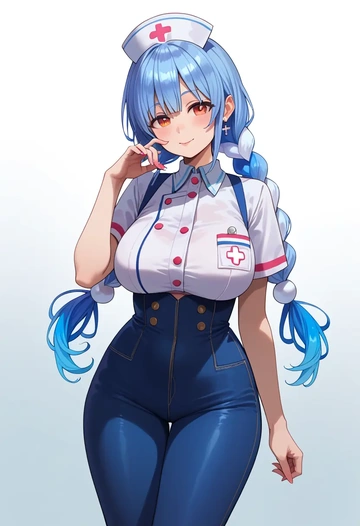 hololive,don-chan_(usada_pekora),nurse  - AI generated anime art