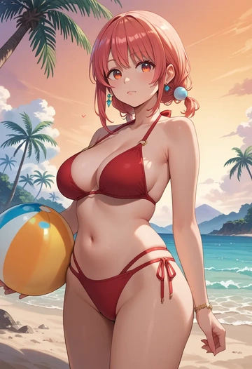 hololive,don-chan_(usada_pekora),bikini  - AI generated anime art