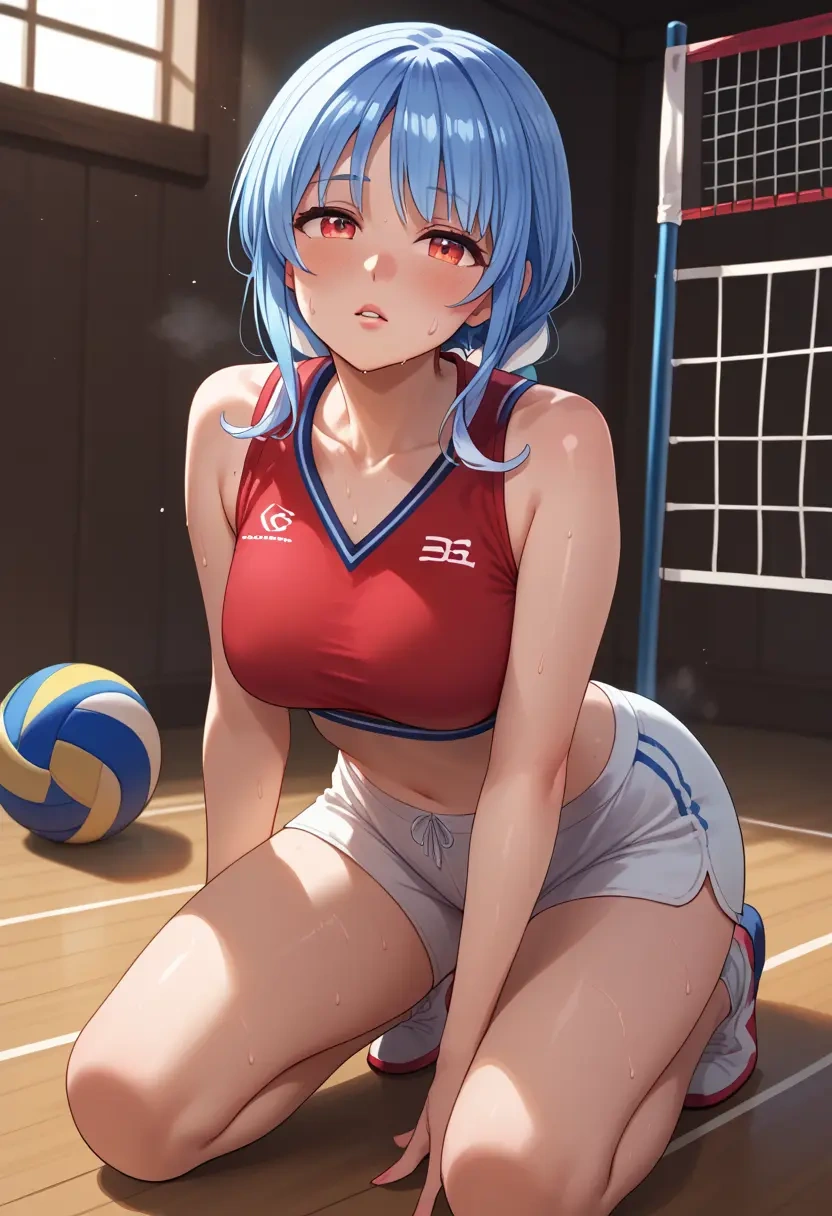 hololive,don-chan_(usada_pekora),volleyball uniform  - 