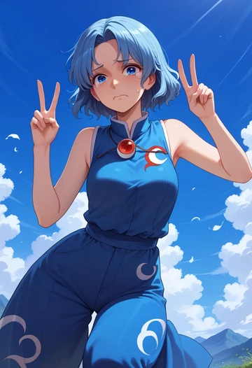 touhou,doremy_sweet,jumpsuit,sleeveless,flare pants  - AI generated anime art