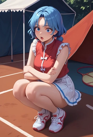 touhou,doremy_sweet,tennis skirt  - AI generated anime art