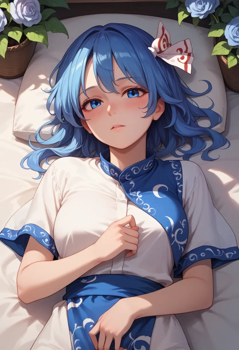 touhou,doremy_sweet,calligraphy print shirt,dolphin shorts  - 