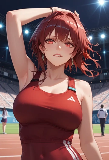 arknights,dusk_(arknights),athletic  - AI generated anime art