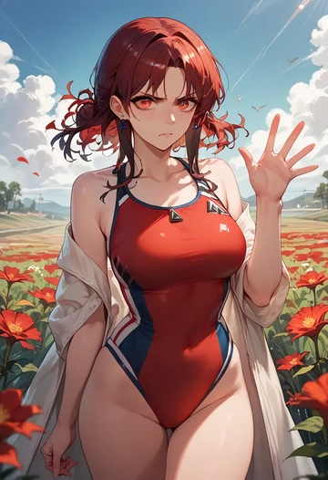 arknights,dusk_(arknights),swimsuit,sexy  - AI generated anime art