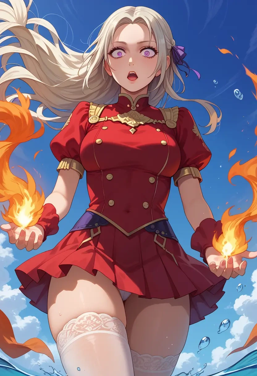 fire_emblem,edelgard_von_hresvelg,mini skirt, stockings  - 