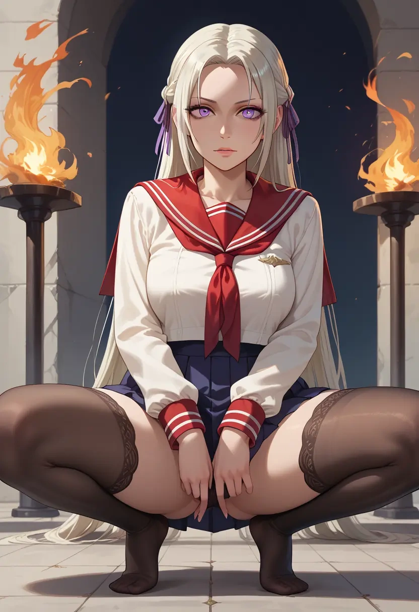 fire_emblem,edelgard_von_hresvelg,jk uniform, stockings  - 