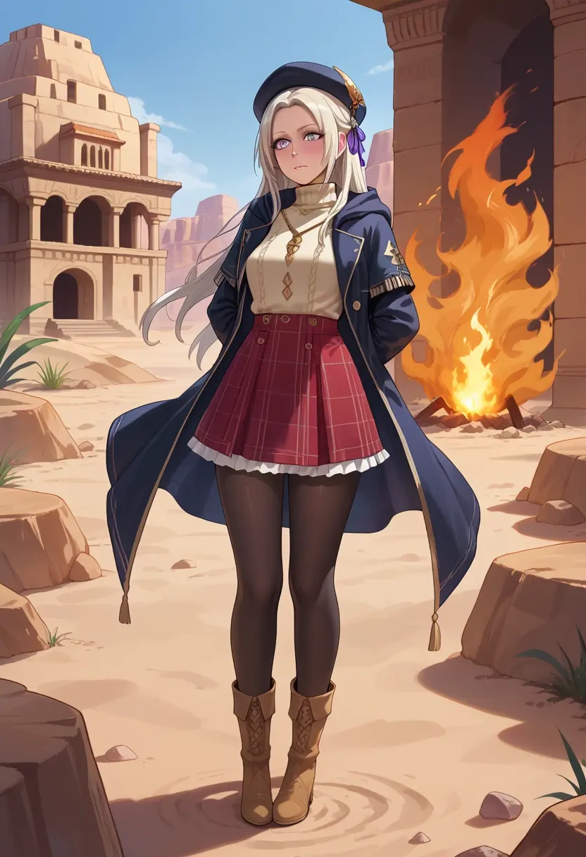 fire_emblem,edelgard_von_hresvelg,winter,student uniform,hooded coat  - 