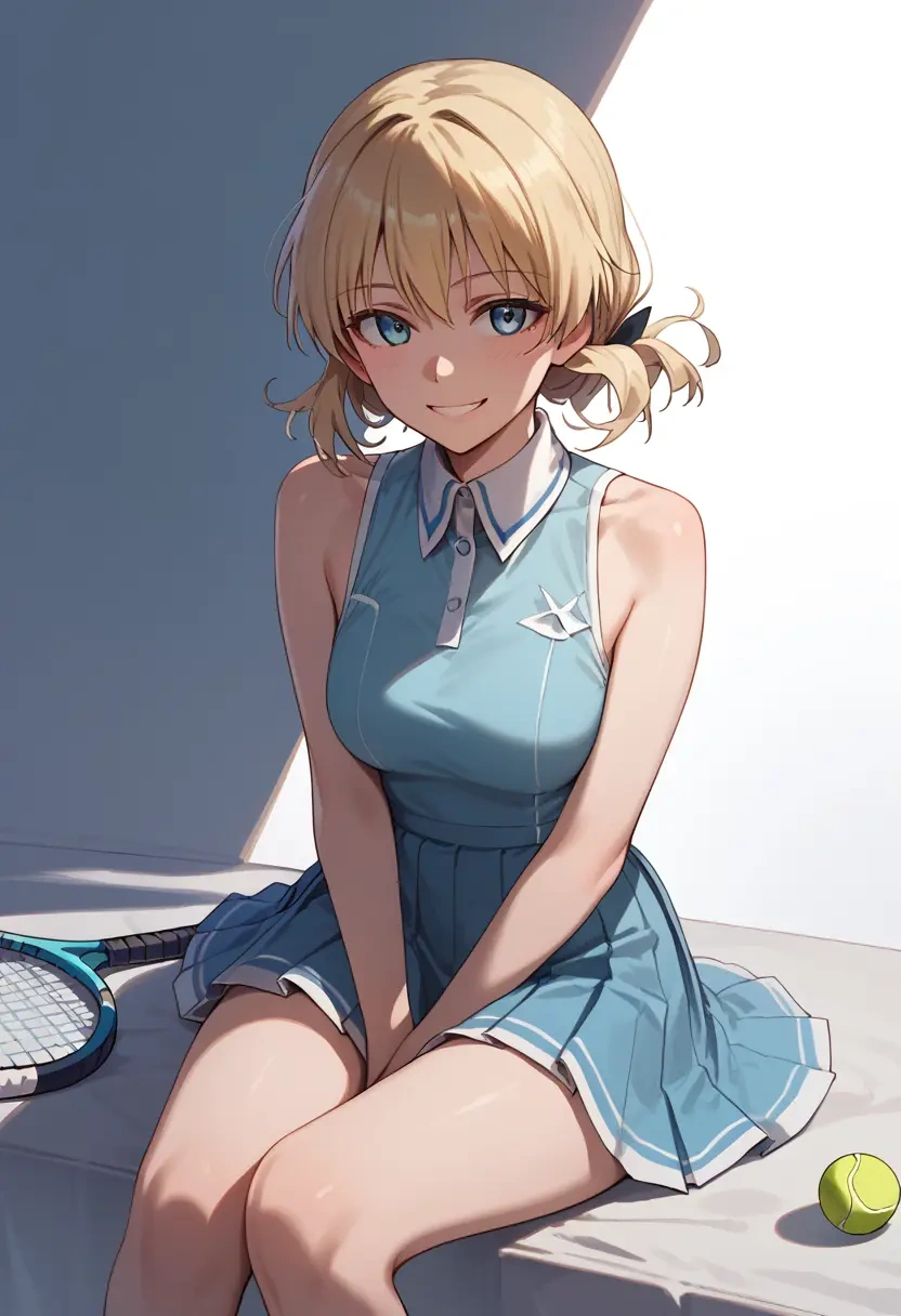 world_witches_series,eila_ilmatar_juutilainen,tennis dress,visor,trainers  - 