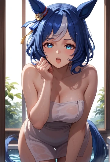 umamusume,eishin_flash_(umamusume),towel,sexy  - AI generated anime art