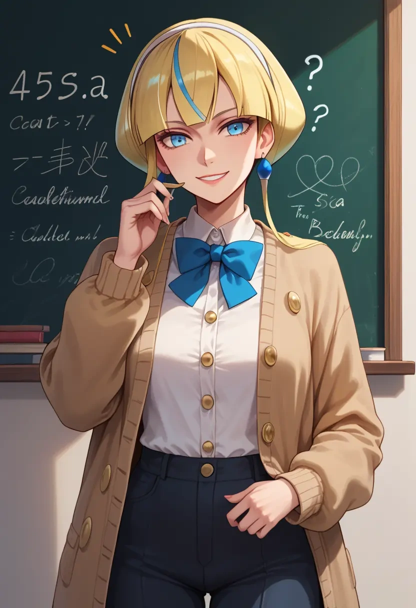 pokemon,elesa_(pokemon),teacher, sweater  - 