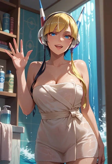 pokemon,elesa_(pokemon),towel,sexy  - AI generated anime art