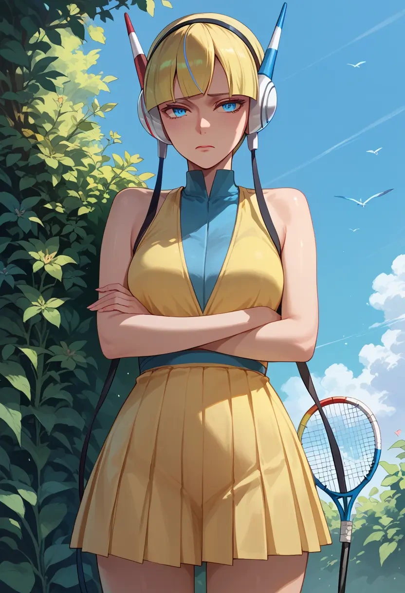 pokemon,elesa_(pokemon),tennis dress,visor,trainers  - 