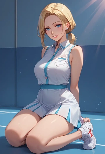 tera_online,elin,tennis skirt  - AI generated anime art