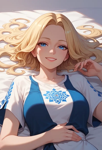 tera_online,elin,calligraphy print shirt,dolphin shorts  - AI generated anime art