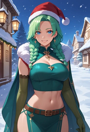 nijisanji,elira_pendora,Christmas,dress  - AI generated anime art