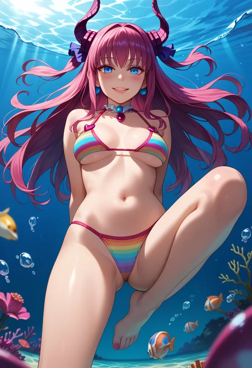 fate_(series),elizabeth_bathory_(fate),bikini,rainbow-colored,sexy  - 