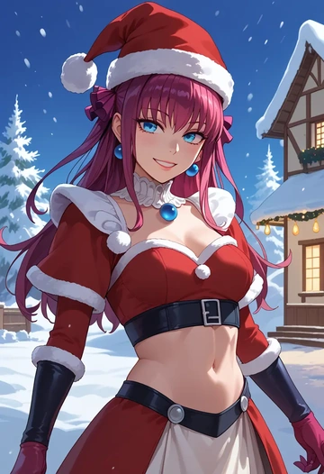 fate_(series),elizabeth_bathory_(fate),Christmas,dress  - AI generated anime art