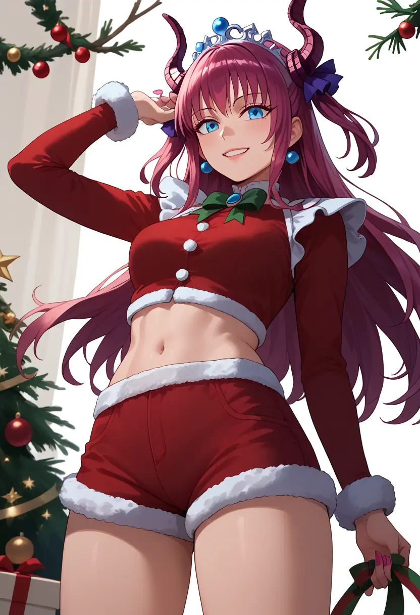 fate_(series),elizabeth_bathory_(fate),Christmas,red velvet shorts  - 