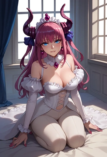 fate_(series),elizabeth_bathory_(fate),pants,wide-leg,strappy top  - AI generated anime art