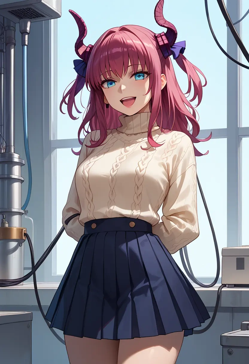 fate_(series),elizabeth_bathory_(fate),sweater,cropped,pleated midi skirt  - 