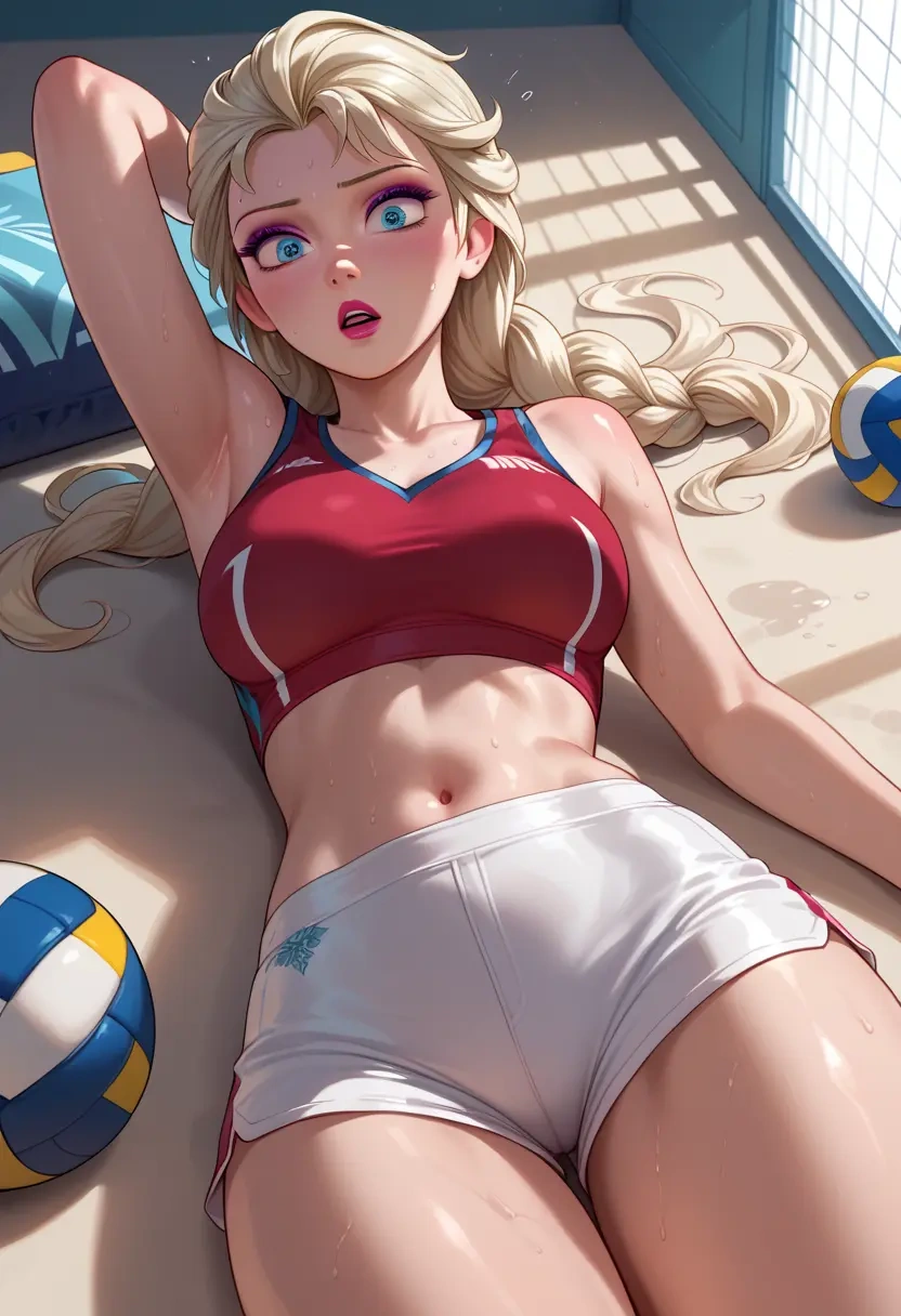 frozen_(disney),elsa_(frozen),volleyball uniform  - 