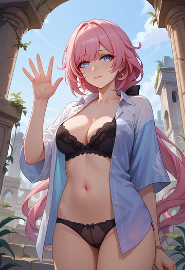 honkai_(series),elysia_(honkai_impact),lingerie,sexy  - AI generated anime art