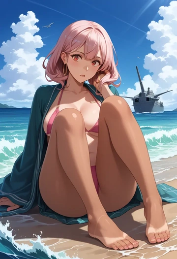 kantai_collection,enemy_aircraft_(kancolle),bikini  - AI generated anime art