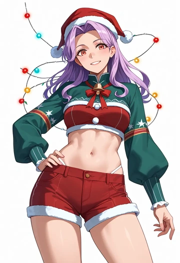 kantai_collection,enemy_aircraft_(kancolle),Christmas,red velvet shorts  - AI generated anime art