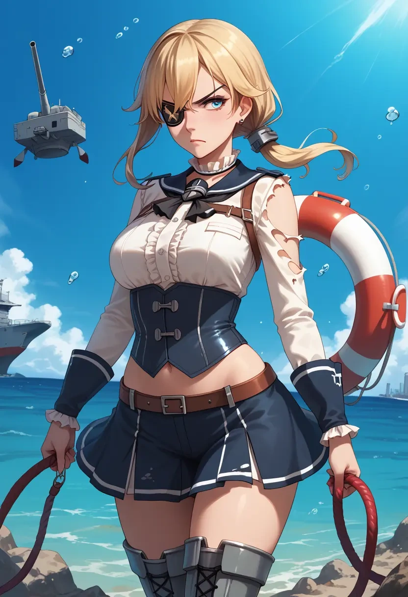 kantai_collection,enemy_lifebuoy_(kancolle),pirate  - 