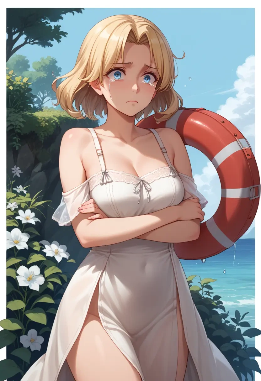 kantai_collection,enemy_lifebuoy_(kancolle),silk slip dress  - 