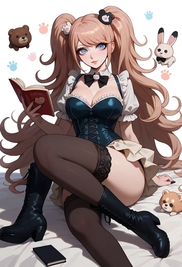 danganronpa_(series),enoshima_junko,bunny girl  - AI generated anime art