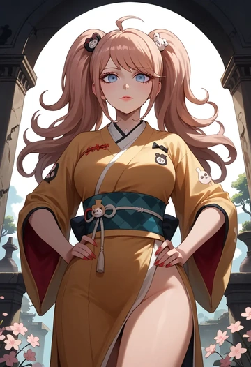 danganronpa_(series),enoshima_junko,kimono  - AI generated anime art