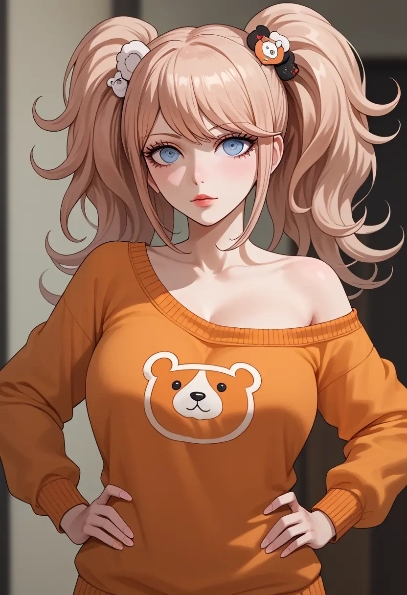 danganronpa_(series),enoshima_junko,orange,sweater  - 