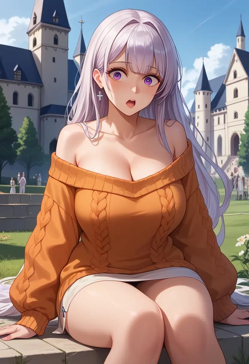 azur_lane,enterprise_(azur_lane),orange,sweater  - 