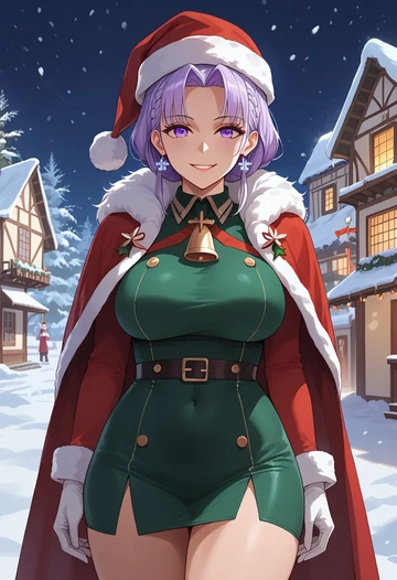 azur_lane,enterprise_(azur_lane),Christmas,dress  - AI generated anime art