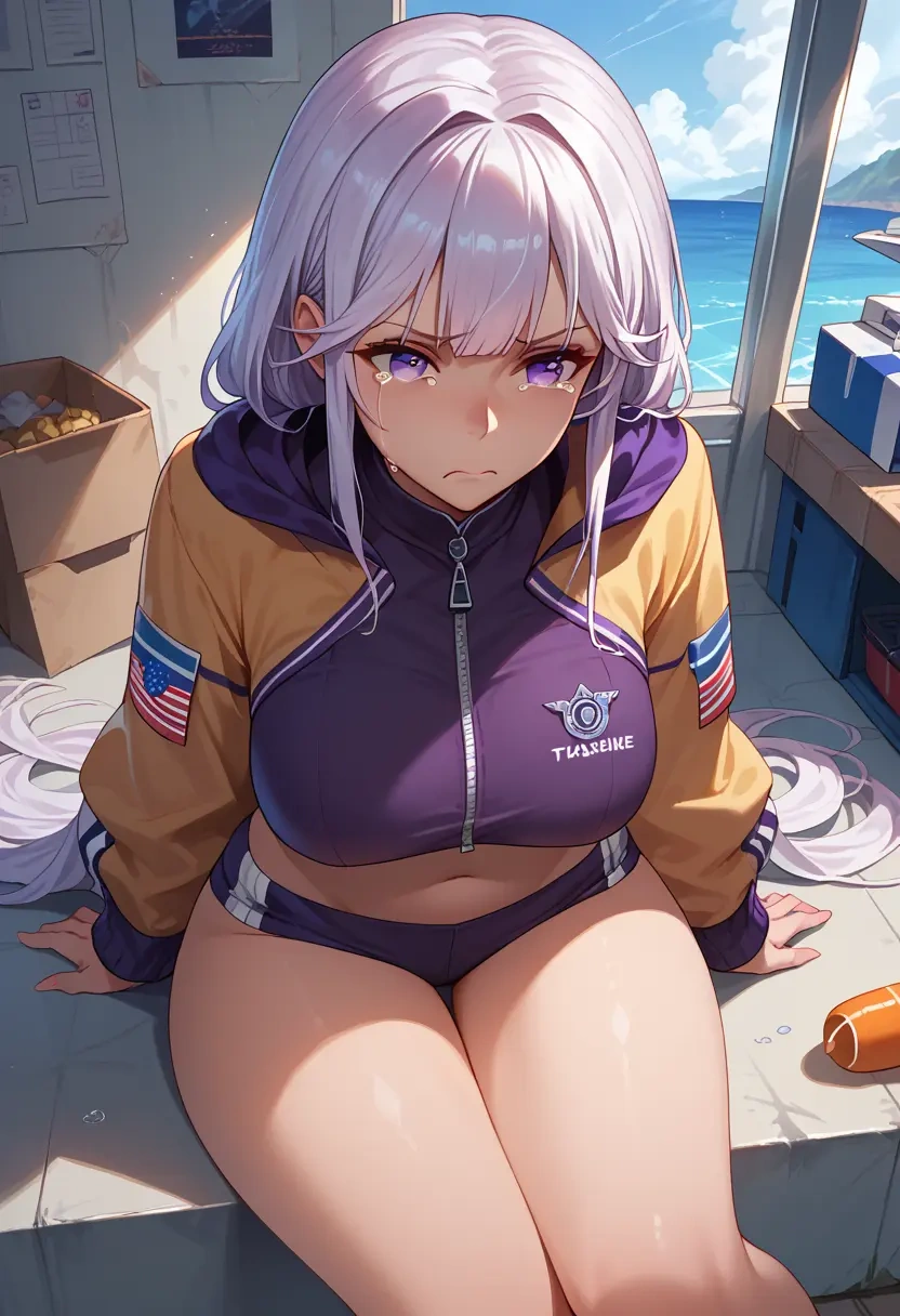 azur_lane,enterprise_(azur_lane),crop hoodie,shorts  - 