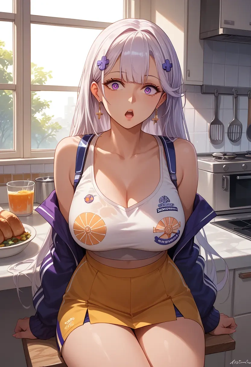 azur_lane,enterprise_(azur_lane),crop top,athletic shorts  - 