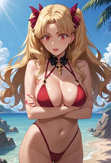 fate_(series),ereshkigal_(fate),bikini  - AI generated anime art