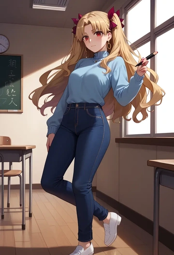 fate_(series),ereshkigal_(fate),teacher  - AI generated anime art