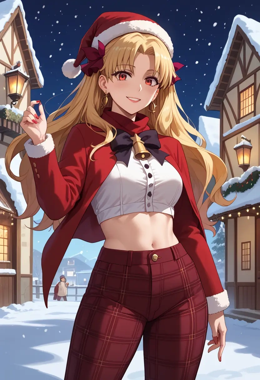 fate_(series),ereshkigal_(fate),Christmas,plaid trousers  - 