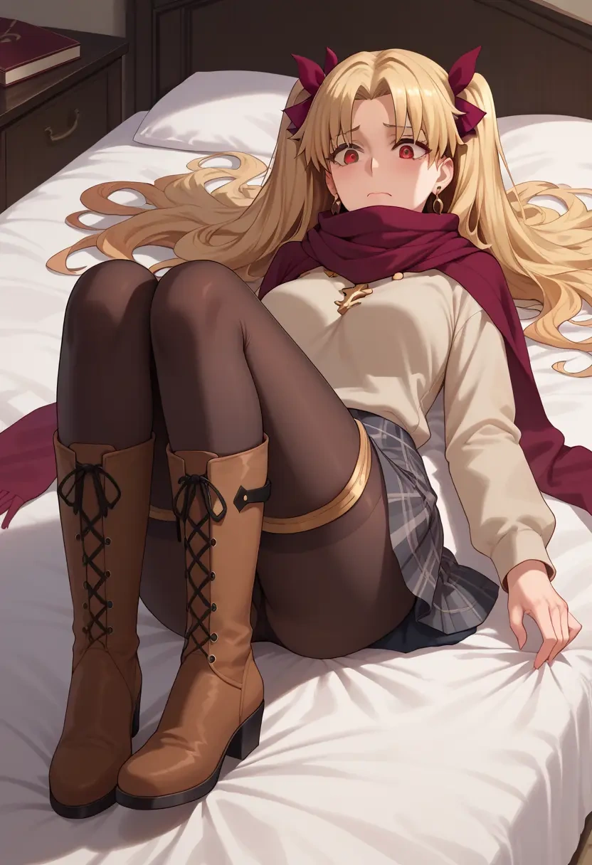 fate_(series),ereshkigal_(fate),winter,student uniform,fur-lined parka  - 