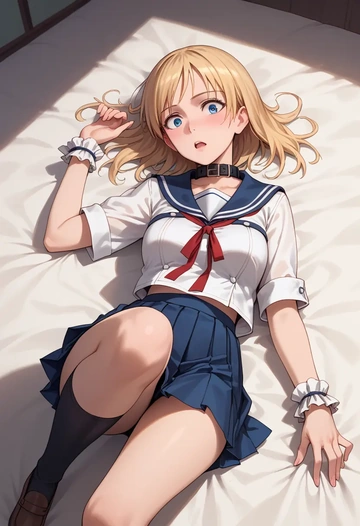 world_witches_series,erica_hartmann,sailor, uniform  - AI generated anime art