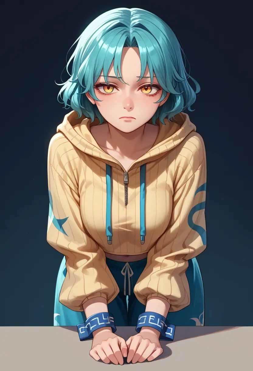 touhou,eternity_larva,hoodie,cropped,high-waisted joggers  - 