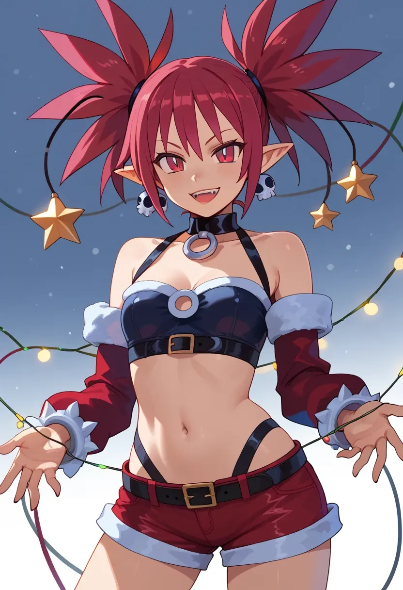 disgaea,etna_(disgaea),Christmas,red velvet shorts  - 