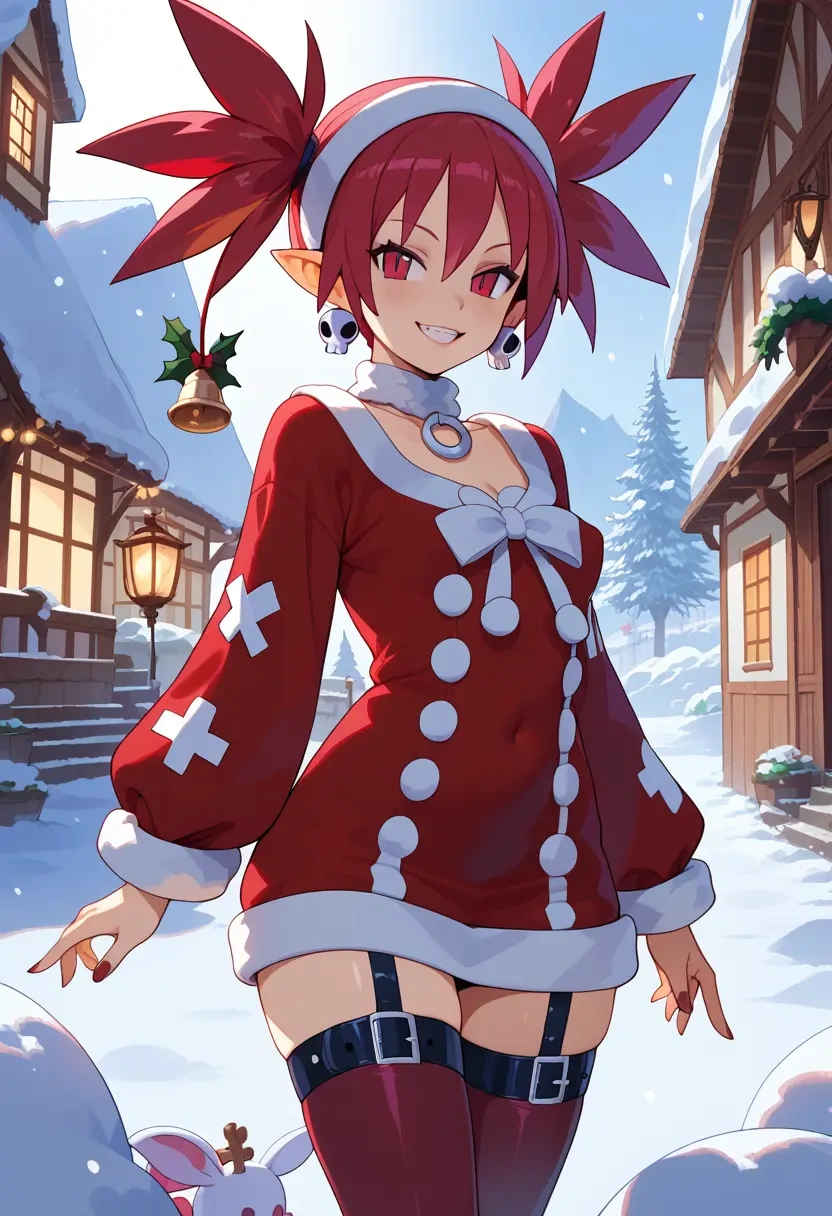 disgaea,etna_(disgaea),sweater,stockings,Thigh garters  - 