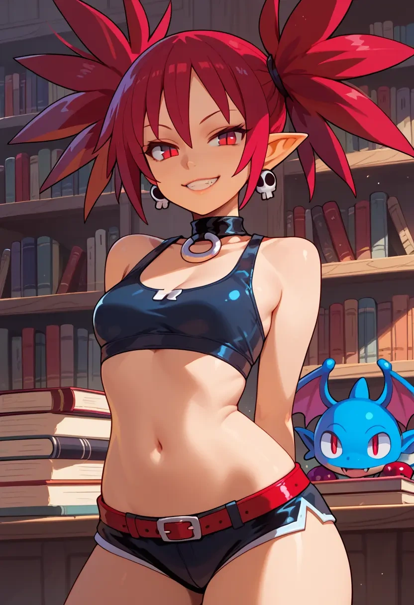 disgaea,etna_(disgaea),sports bra,high-waisted leggings  - 