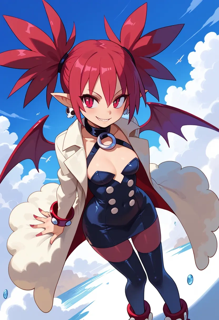 disgaea,etna_(disgaea),coat,long,double-breasted,pencil skirt  - 