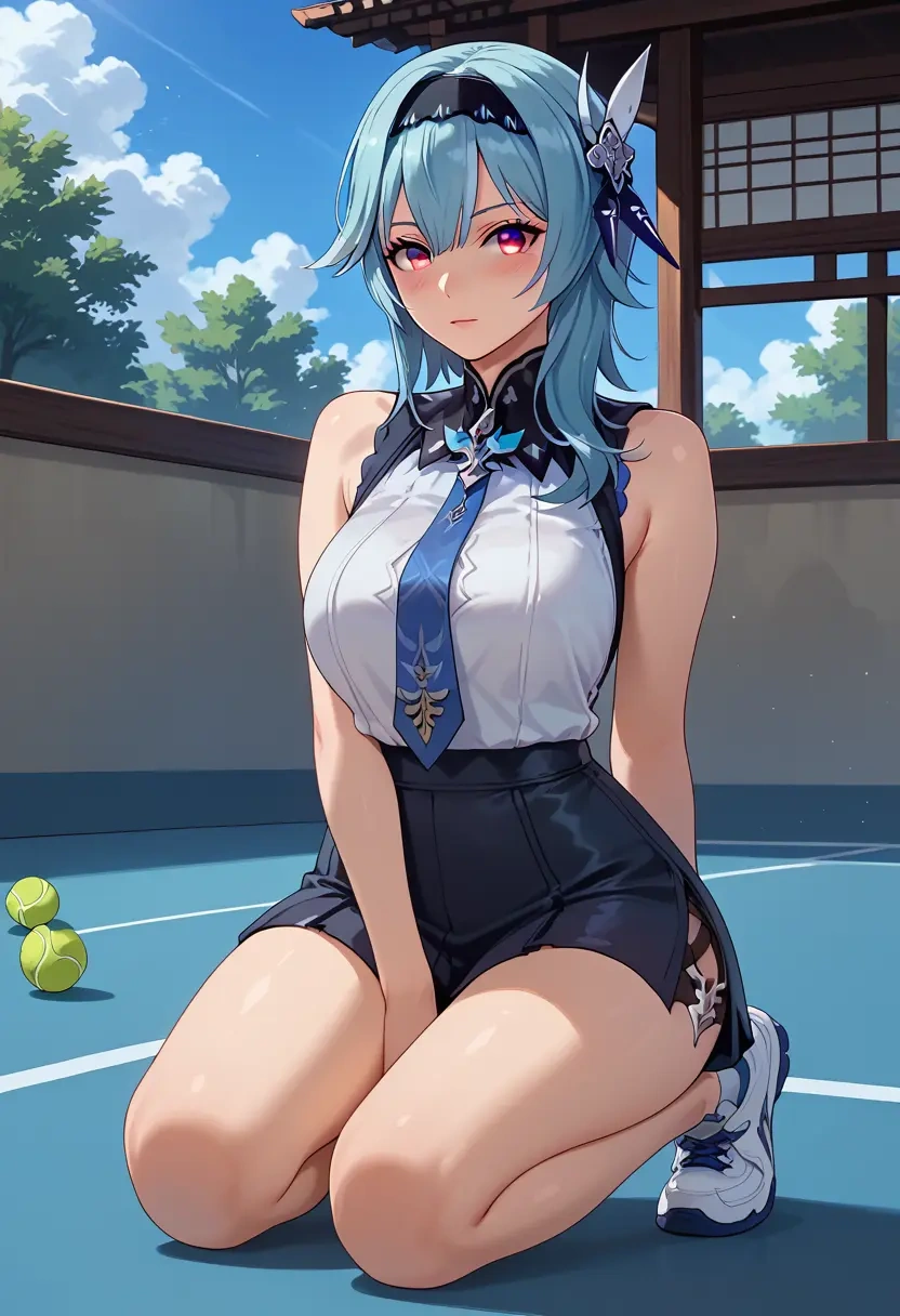 genshin impact,eula,tennis skirt  - 