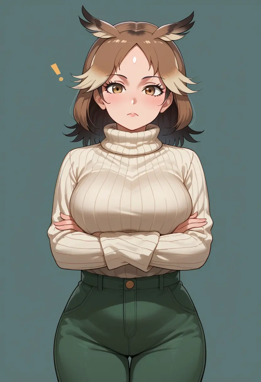 kemono_friends,eurasian_eagle_owl_(kemono_friends),sweater  - 