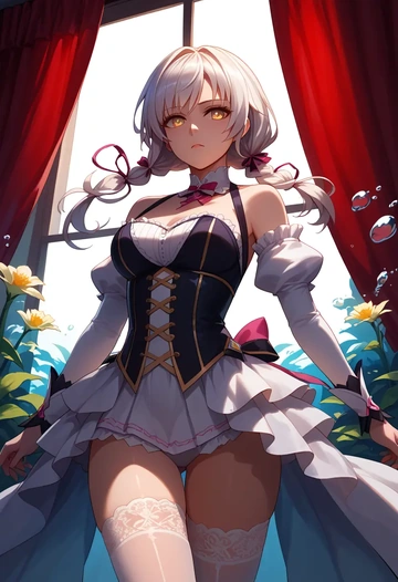 elsword,eve_(elsword),Victorian-era,stockings,sexy  - AI generated anime art